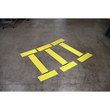 Creative Safety Supply Floor Sign Crosswalk Kit - Blank Yellow, 24in x 9in FS40102-24