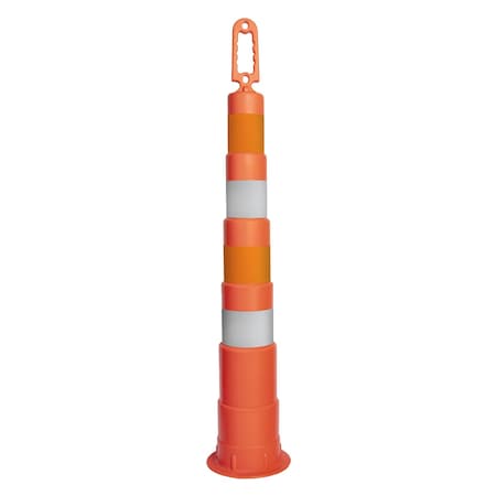 Jrex Safety 42 in Orange Channelizer Cone with (4) 4 in Diamond Grade Sheeting CHO42-JR-4-DG