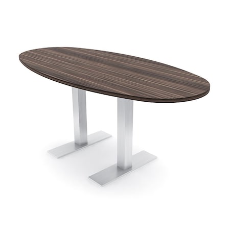 Skutchi Designs 6 Person Conference Table With Power Unit | 6' Boval Table | Harmony Series HAR-BOVL-36X72-T-H3041-NA