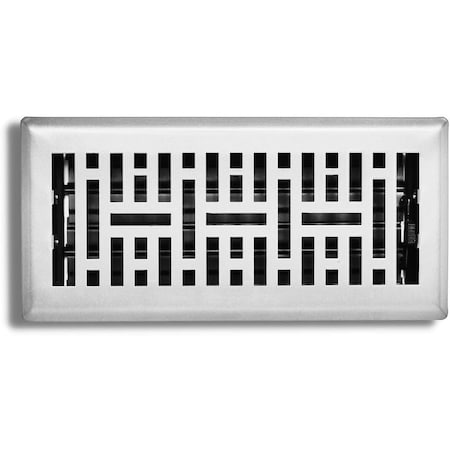 Sierra Grates 4 in. H X 14 in. W Powder Coat Steel, White Floor Register MTR414-WHT