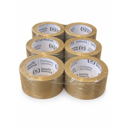Smurfit Westrock Packaging Solutions Packing Tape, Hot Melt, 1.6 mil, Tan, 2 in x 110 yd, 36PK 1399369