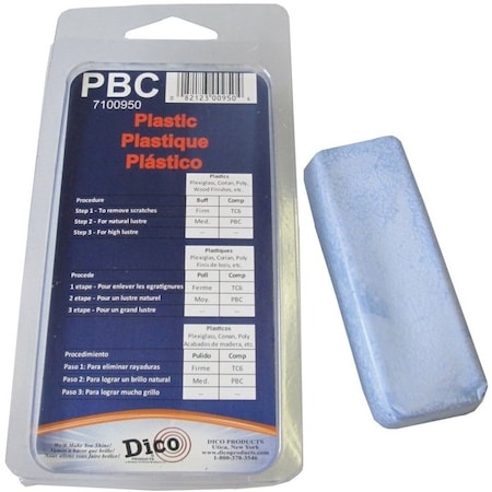 Dico Buffing Compound, 12 in Thick, Plastic, Blue 7100950