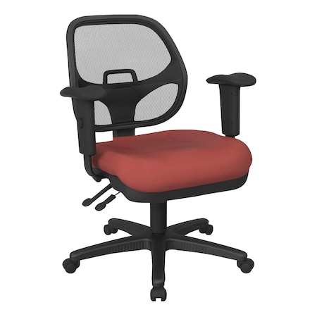 Office Star Products Ergonomic Task Chair with ProGrid Back, Dillon Lipstick 29024-R100