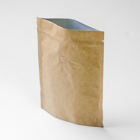 Elevate Packaging 4oz Kraft Compostable Stand Up Pouch w/ Valve, 100PK HC1400