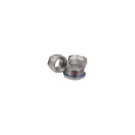 Crouse-Hinds Conduit Fitting Conduit Hub, 2-1/2 in, Threaded, Iron, Electro Zinc Plated HUB7
