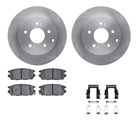 Dynamic Friction Co DFC Brake Rotor with 5000 Brake Pads and Hardware Kit 6512-72242