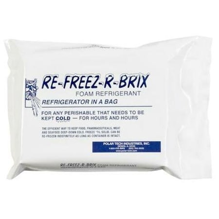 Re-Freez-R-Brix Re-Freez-R-Brix Cold Bricks, 7" x 5" x 1 1/2", White, PK12 RB28