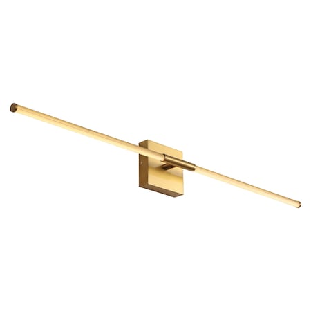 Jonathan Y McKenna 32" Modern Minimalist Dimmable Integrated LED Metal Wall Sconce, Brass Gold JYL7040B