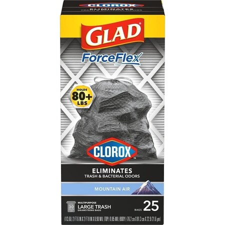 Glad Mountain Air Scented Trash Bag, Tall, 30 gal, 25PK 79310