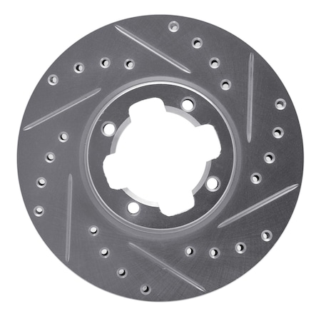 Dynamic Friction Co DFC Brake Rotor - Drilled and Slotted - Silver 631-13031R