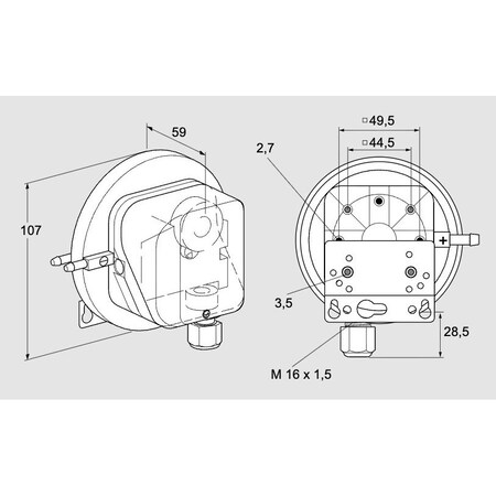 Honeywell Kromschroder SW, PRESS, AIR, DL 3K 3W KS84444600