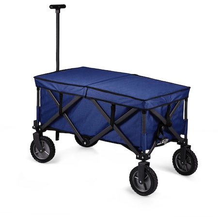 Picnic Time Family Of Brands Adventure Wagon Elite Portable Utility Wagon with Table & Liner, Blue 739-85-639-000-0