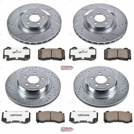 Powerstop FRONT & REAR STREET WARRIOR BRAKE KIT K4023-26