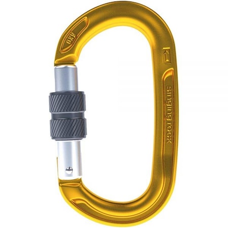 Singing Rock Oxy Screw Gate Carabiner, Gold 422167
