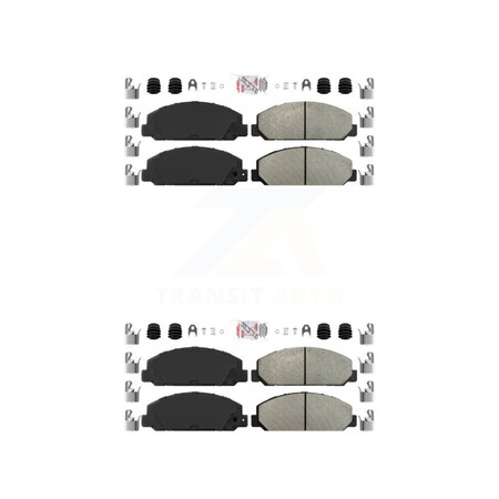 Ameribrakes Front Rear Semi-Metallic Disc Brake Pads Kit For 2012-2020 Hino 195 KNF-101450
