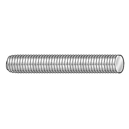 Zoro Select Fully Threaded Rod, 9/16, 2 ft, Steel, Grade 2, Zinc Plated Finish 20207