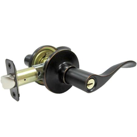 Taiwan Fu Hsing Industrial TruGuard Reversible Bergamo Wave Entry Lever Lockset, Aged Bronze 221760