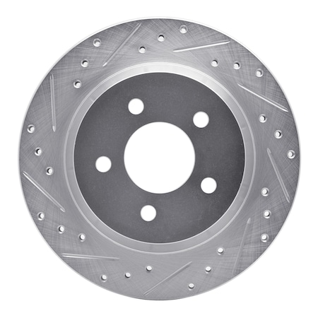 Dfc Premium Silver Drilled & Slotted Brake Rotor, Disc Brake Rotor,  631-75017L
