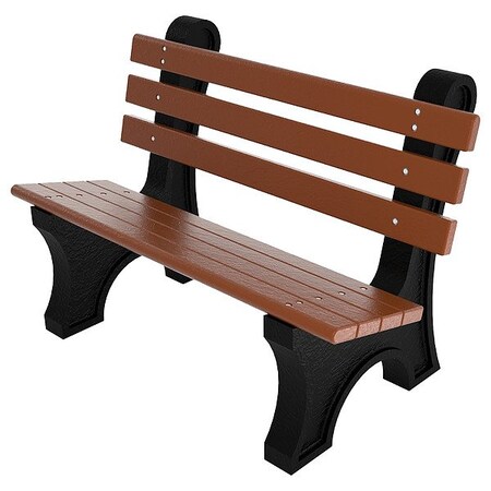 Ultrasite Outdoor Bench, 48 in L, Brown PB 4BROCPAE