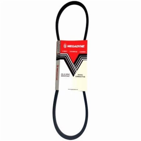 Safety First 0.5 x 20 in. Rubber Industrial V-Belt Black SA3864850