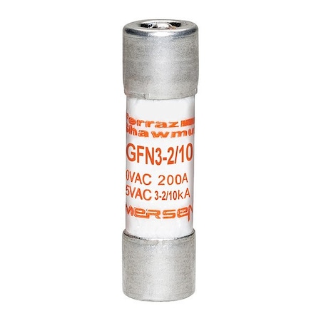 Mersen Fuse, 1 1/2 in L, 250 V AC, 3.2 A GFN3-2/10