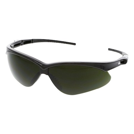 Mcr Safety Memphis (MP1), Welding Safety Glasses, Anti-Scratch, Green Filter 5.0 Lens, Black Frame, Half Frame MP1150
