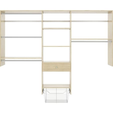 Easy Track Kids Convertible 48 in. to 96 in. W Closet System, Honey Blonde PH65-MJ