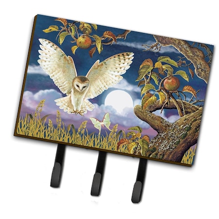 Carolines Treasures 6 x 2 x 9 in. Barn Owl in the Apple Orchard Leash or Key Holder PRS4062TH68