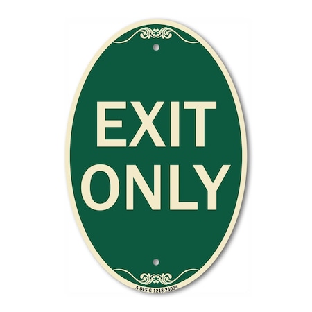 Signmission Exit Sign, Heavy Gauge Aluminum, 18 in W, 12 in H A-OV-G-1218-24034