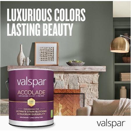 Valspar Accolade Super Premium 100% Acrylic Paint & Primer Matte Interior Wall Paint Tint Base 1 Gal. 028.0011003.007
