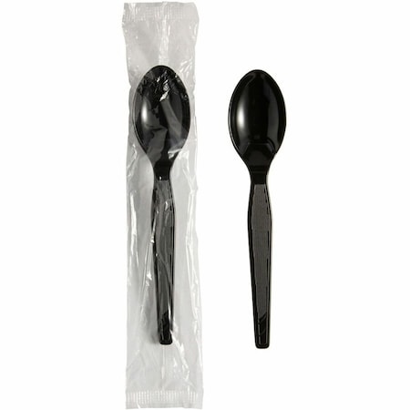 Dixie Individually Wrapped Heavyweight Spoon, Plastic, Black, 1000PK TH53C7