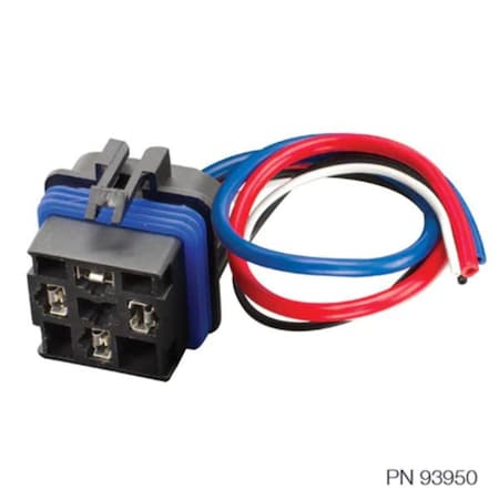 Hands On 40 Amp Sealed 4-Prong Relay with Pre-Wired Female Socket HA3871332