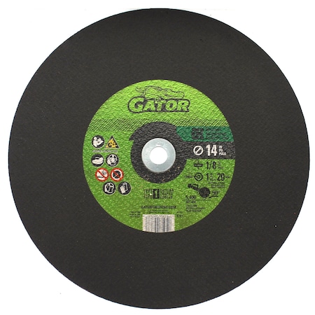 Gator Finishing 14 in. X 1/8 in. X 1 in. Masonry Cut-Off Wheel, Type 1 9767