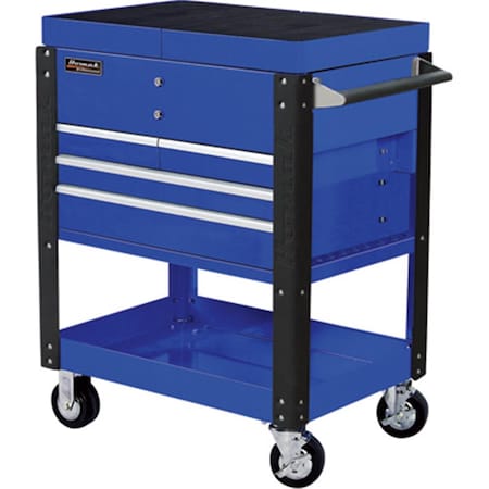 Chesterfield 42 x 20.37 x 30.25 in. Professional Series 4 Drawer Slide Top Service Cart - Blue CH3523418