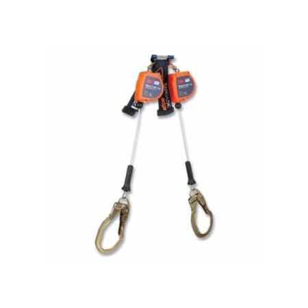 Dbi-Sala Nano-Lok, Edge Self-Retracting Lifeline, 8 ft, Rebar Snap Hook, 420 lb, 2 Legs, Galvanized Cable 098-3500276