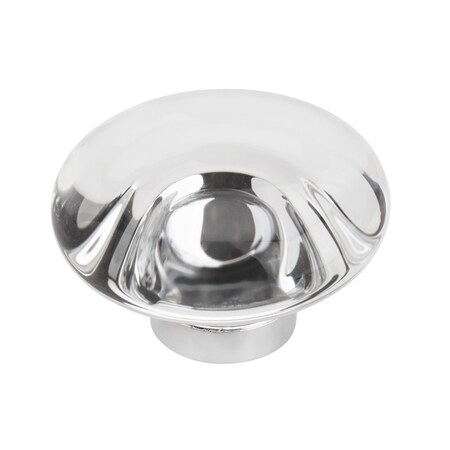Amerock Glacio 1-3/4 in 44 mm Diameter Clear/Polished Chrome Cabinet Knob BP36652C26