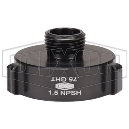 Dixon Style N37 Rocker Lug Hydrant Adapter, 1-1/2 x 3/4 in, FNPSH x Male Garden Hose Thread Connection, Al N37-15S07G