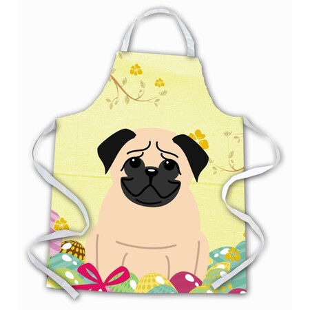 Carolines Treasures Easter Eggs Pug Fawn Apron BB6008APRON