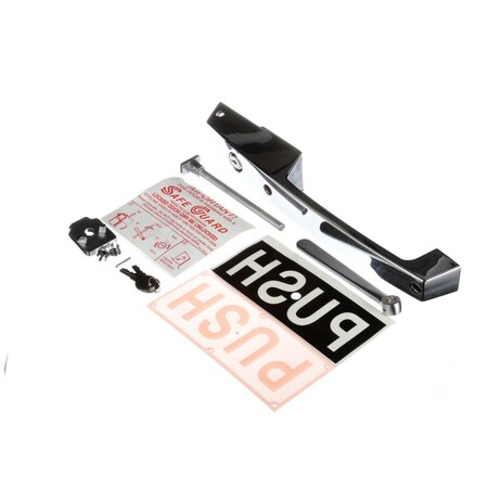 Kason Door Handle with Cylinder Lock and Inside Release, Polished Chrome, Walk-In 1239-CV0005