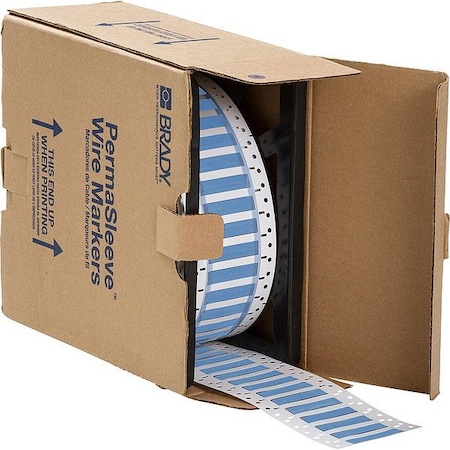 Brady Sleeve Label, Blue, Polyolefin, 2 in W 2LSZH-250-2-BL-M