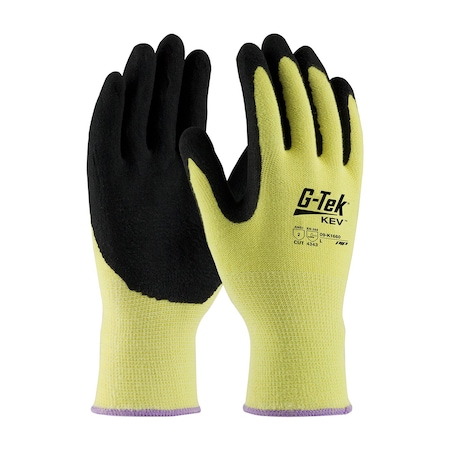 G-Tek Seamless Knit A2 Kevlar Glove w/Double-Dip Nitrile Coated MicroSurface Grip on Palm&Fingers, 12PK 4201