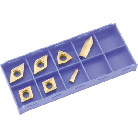Grizzly P10 TiN Insert Set (7) for T10295 - Machined Steel T23908
