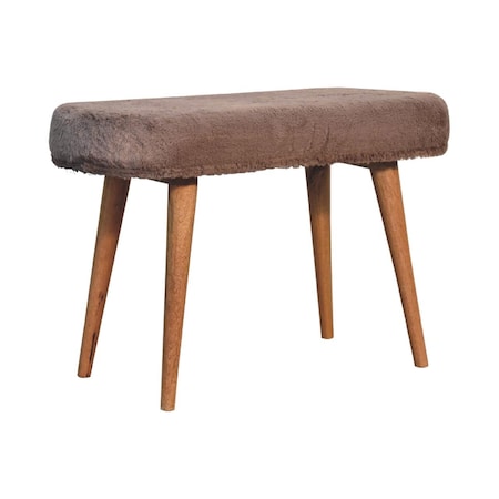 Homeroots 31in Brown Solid Wood Storage Bench With Cabinet 718234