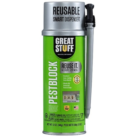 Great Stuff Insulating Spray Foam Sealant, Straw Application Method Can with Straw, Gray 99112809
