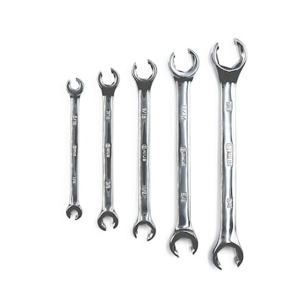 Genius Tools 5PC SAE Flare Nut Wrench FN-005S