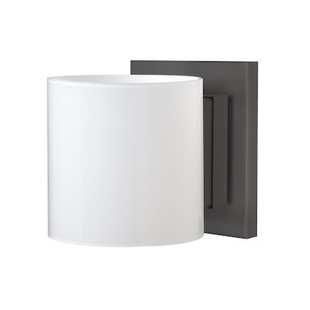 Besa Lighting Pogo Mini Sconce, Opal Glossy, Bronze Finish, 1x50W Halogen 1WS-718006-BR