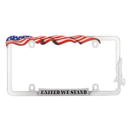 Cruiser 31030 Chrome License Plate Frame with United We Stand Logo C34-31030