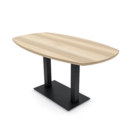 Skutchi Designs Arc Boat Conference Table, 36 in W, 72 in L, Brown HAR-ABOT-36X72-DOU.BK-K525