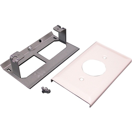 Legrand Raceway Single Receptacle Cover, 3000 Series, 1, 2 Channel, 2 3/4 in W, 1 1/2 in H, 4 1/2 in L V3027AE