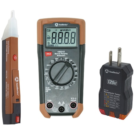 Southwire Digital Display/ Green LED/ Red LED Display, With 10031S Manual Ranging Multimeter 10037K